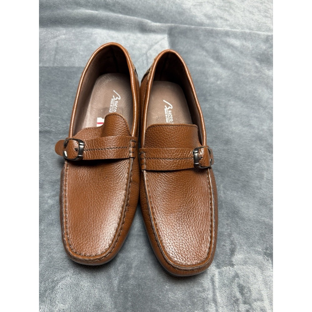 Bacco Bucci  Tan Leather Driving Moc Loafers  Men's Size 10.5D Made In Italy